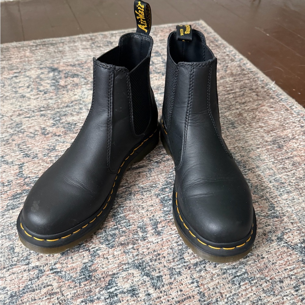 Doc Marten Black Leather Chelsea Boots